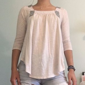 White Flowy Top